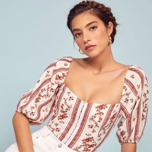 Romi Top, Vienna Print from Reformation